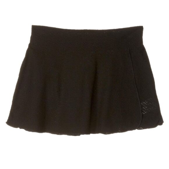 Danskin Women’s Ballet Sheer Faux-Wrap Skirt In Black - Picture 1 of 4